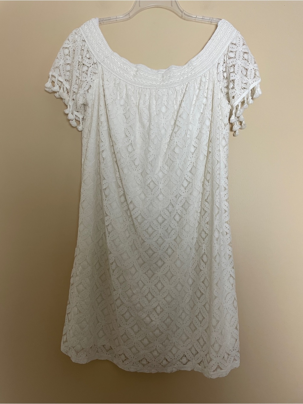 Charming Charlie Dress Size XL Cream Lace NWT - Picture 3 of 10